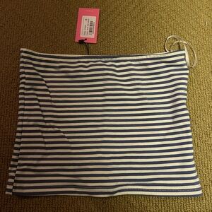 Edikted Blue and White Striped Crop Top